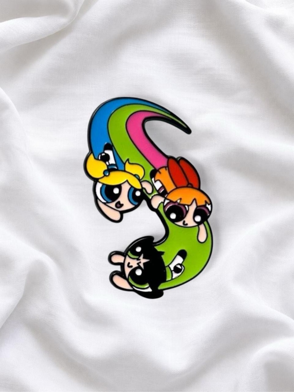 Colorful Cartoon Trio enamel oin powerpuff